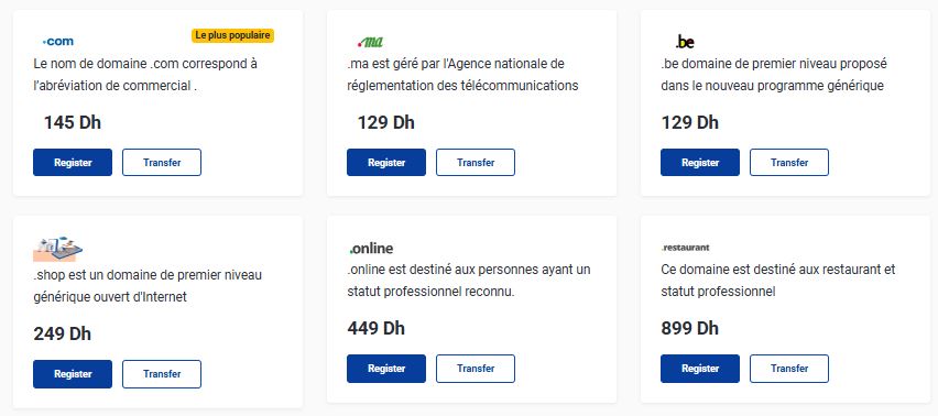 domaian names and hosting