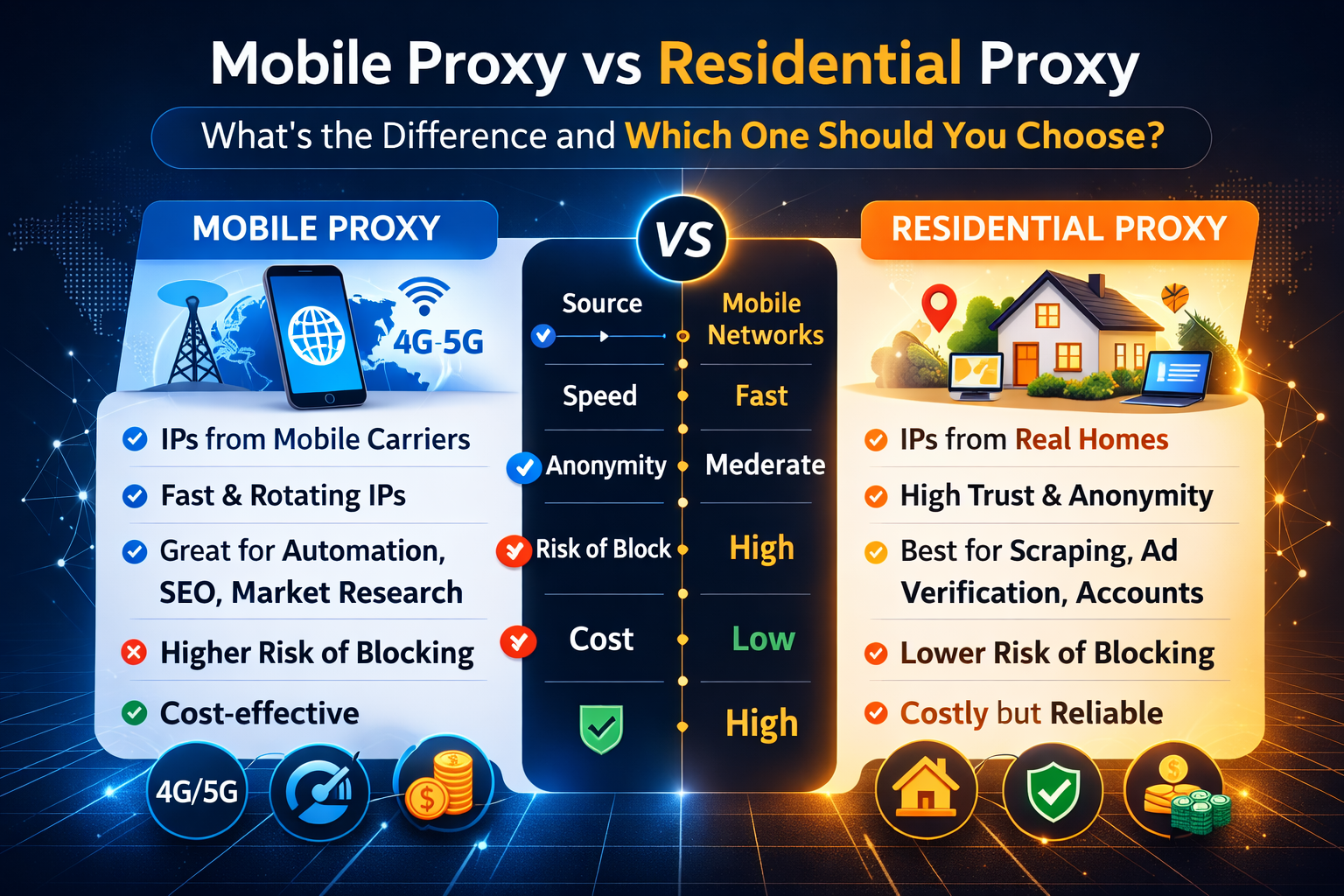Mobile Proxy vs Residential Proxy: What’s the Difference and Which One Should You Choose?