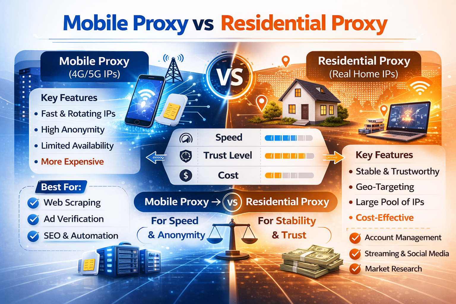 Mobile Proxy vs Residential Proxy